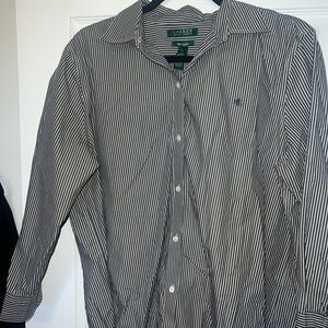 Lauren Ralph Lauren women’s grey Striped Shirt